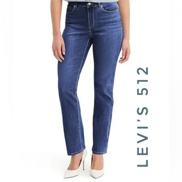 Levi's 512 Perfectly Slimming High Waist Straight Leg Jeans‎ Size 12 - Picture 1 of 12